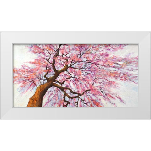 Sotto l albero in fiore White Modern Wood Framed Art Print by Mei, Silvia