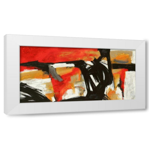 Into the fire White Modern Wood Framed Art Print by Stone, Jim