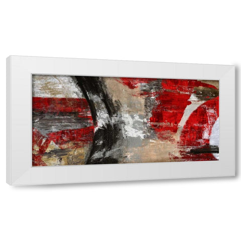 Red Tornado White Modern Wood Framed Art Print by Stone, Jim
