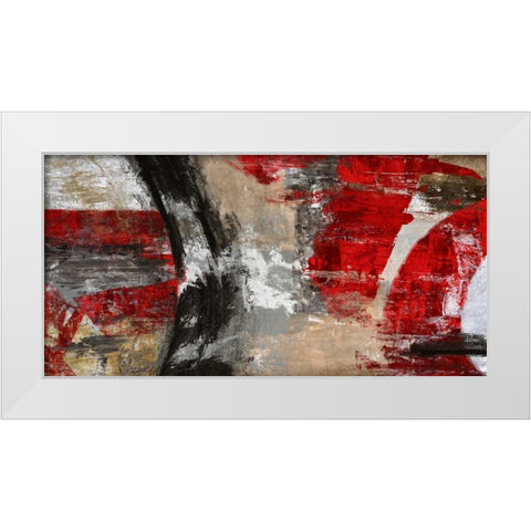 Red Tornado White Modern Wood Framed Art Print by Stone, Jim