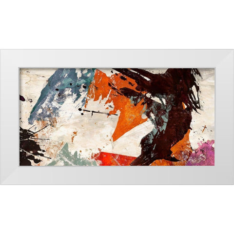 Colors Dancing White Modern Wood Framed Art Print by Stone, Jim