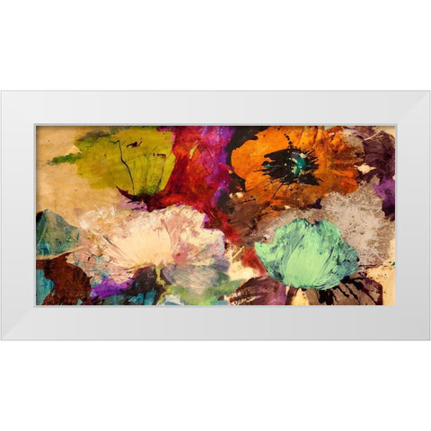 Floating Flowers (detail) White Modern Wood Framed Art Print by Stone, Jim