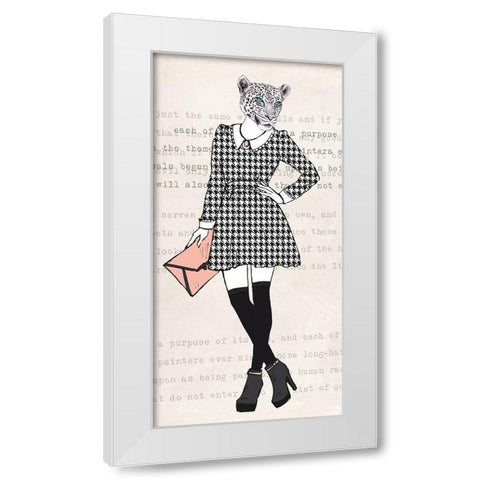 Pretty Girl White Modern Wood Framed Art Print by Matt, Spencer