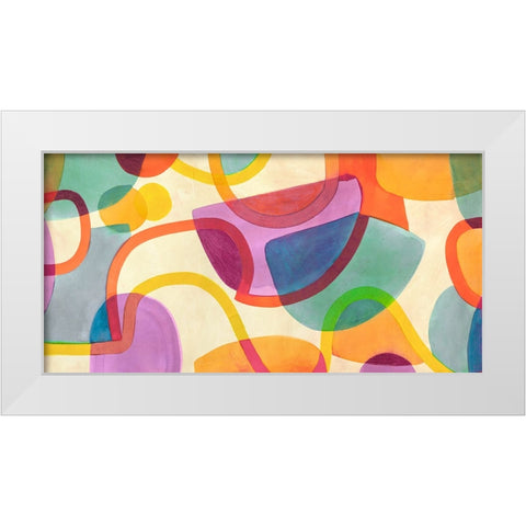 Fun Fair White Modern Wood Framed Art Print by Roja, Steve