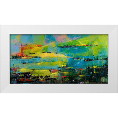 Porto di Istanbul White Modern Wood Framed Art Print by Marzari, Tebo