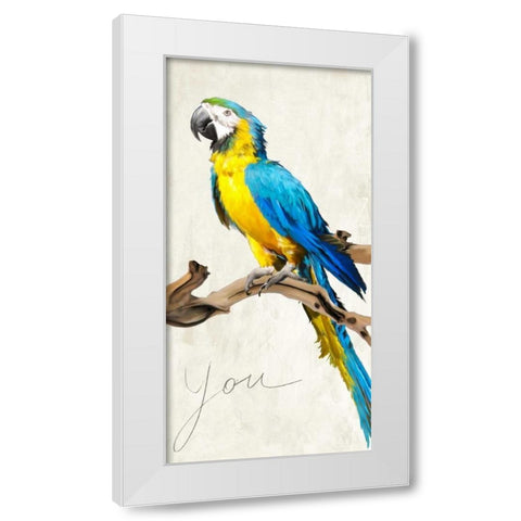 You White Modern Wood Framed Art Print by Rizzardi, Teo