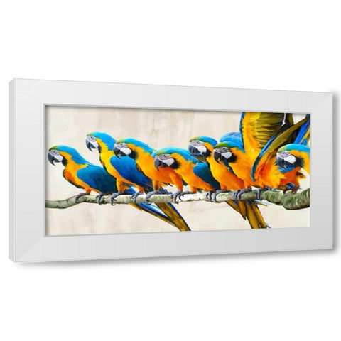 Ara Parade White Modern Wood Framed Art Print by Rizzardi, Teo