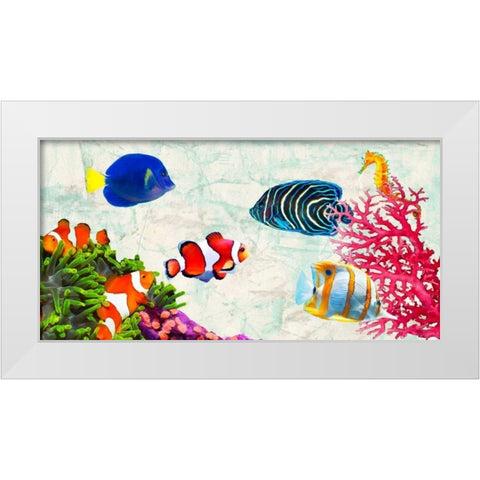 Tropical People White Modern Wood Framed Art Print by Rizzardi, Teo