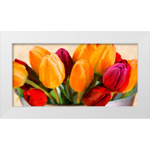 Colorscape I White Modern Wood Framed Art Print by Rizzardi, Teo