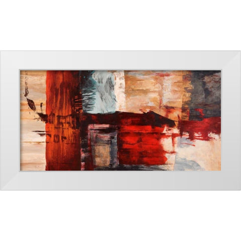 Breathe White Modern Wood Framed Art Print by Taylor, Heather