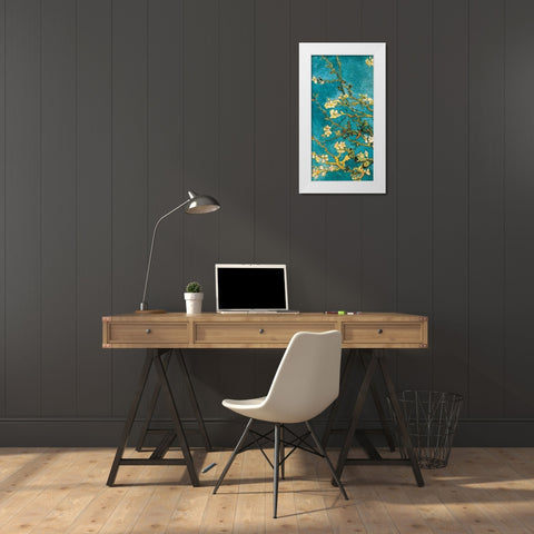 Mandorlo in fiore I White Modern Wood Framed Art Print by Van Gogh, Vincent