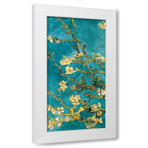 Mandorlo in fiore I White Modern Wood Framed Art Print by Van Gogh, Vincent