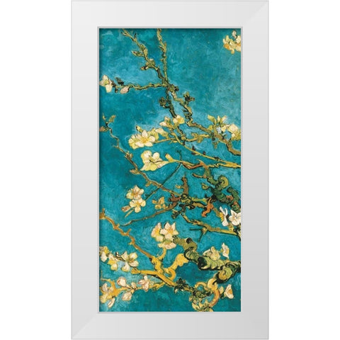 Mandorlo in fiore I White Modern Wood Framed Art Print by Van Gogh, Vincent