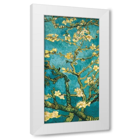 Mandorlo in fiore II White Modern Wood Framed Art Print by Van Gogh, Vincent