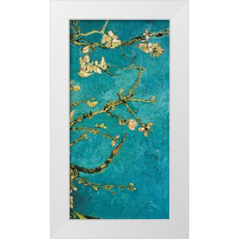 Mandorlo in fiore III White Modern Wood Framed Art Print by Van Gogh, Vincent