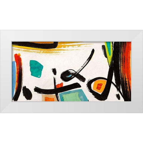 Interlude White Modern Wood Framed Art Print by Teo, Vals Perelli