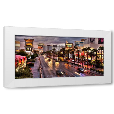 Las Vegas White Modern Wood Framed Art Print by Ratsenskiy, Vadim