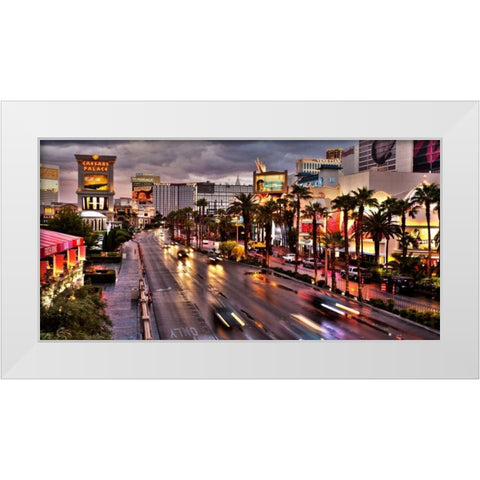 Las Vegas White Modern Wood Framed Art Print by Ratsenskiy, Vadim