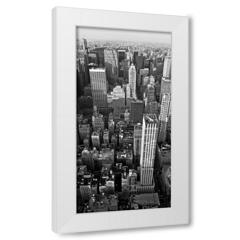 Skyscrapers in Manhattan II White Modern Wood Framed Art Print by Ratsenskiy, Vadim