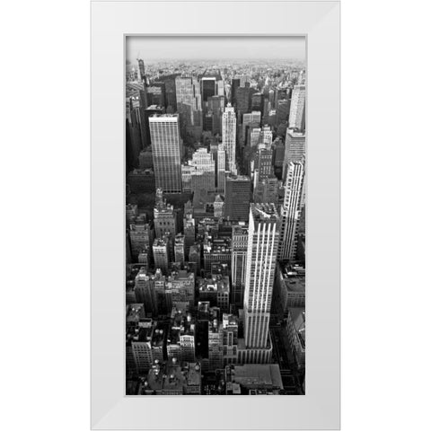 Skyscrapers in Manhattan II White Modern Wood Framed Art Print by Ratsenskiy, Vadim
