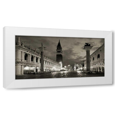 Piazza San Marco, Venice White Modern Wood Framed Art Print by Ratsenskiy, Vadim