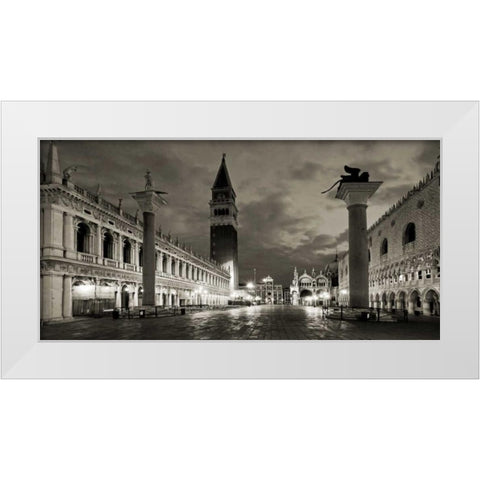 Piazza San Marco, Venice White Modern Wood Framed Art Print by Ratsenskiy, Vadim