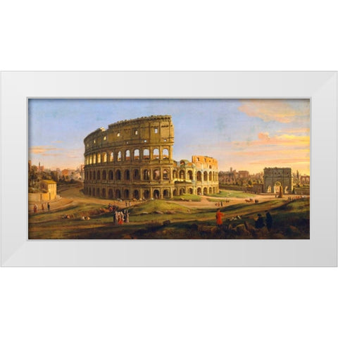 Veduta del Colosseo White Modern Wood Framed Art Print by Van Wittel, Gaspar