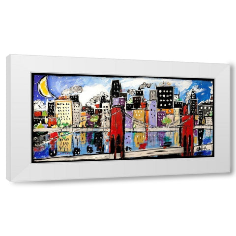 Citycolor White Modern Wood Framed Art Print by Wallas