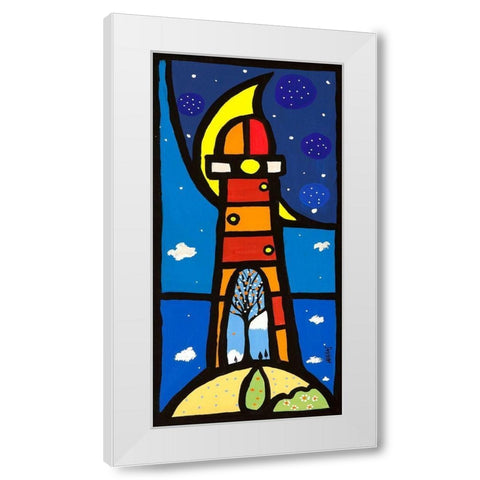 Inside White Modern Wood Framed Art Print by Wallas