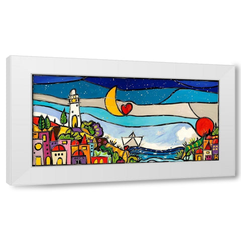 Tra di noi cE amore White Modern Wood Framed Art Print by Wallas