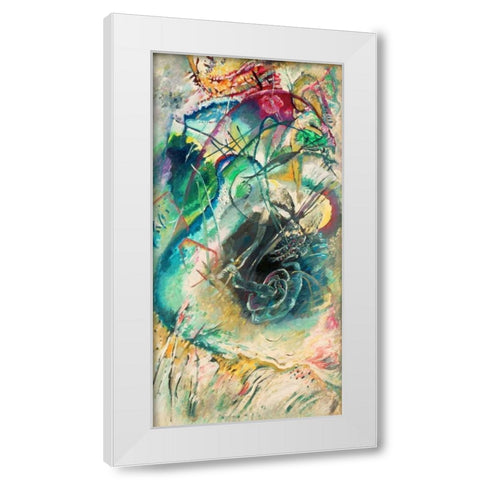 Improvisation sans titre White Modern Wood Framed Art Print by Kandinsky, Wassily