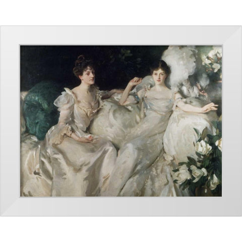 The Wyndham Sisters White Modern Wood Framed Art Print by Sargent, John Singer