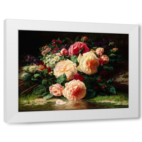 June Days White Modern Wood Framed Art Print by Robie, Jean-Baptiste