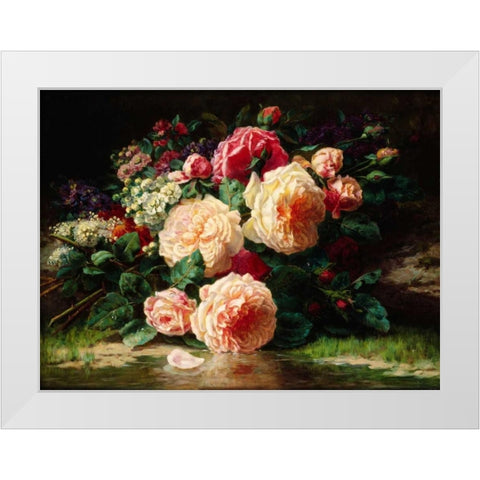 June Days White Modern Wood Framed Art Print by Robie, Jean-Baptiste