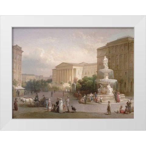 The Kalvin Ter White Modern Wood Framed Art Print by Pollack, Mihaly