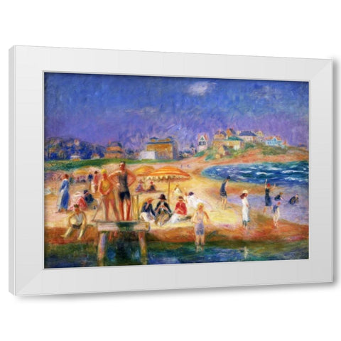 Bass Rocks Gloucester White Modern Wood Framed Art Print by Glackens, William James