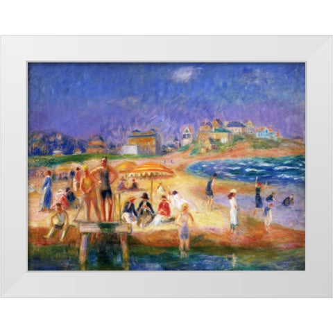Bass Rocks Gloucester White Modern Wood Framed Art Print by Glackens, William James