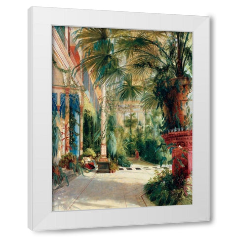 Das Innere des Palmenhauses White Modern Wood Framed Art Print by Blechen, Carl