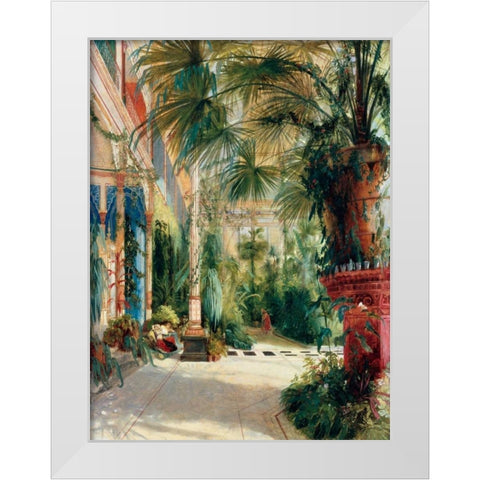 Das Innere des Palmenhauses White Modern Wood Framed Art Print by Blechen, Carl