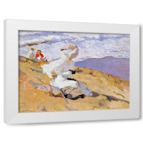 Capturing the moment White Modern Wood Framed Art Print by Sorolla y Bastida, Joaquin