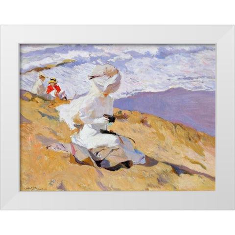 Capturing the moment White Modern Wood Framed Art Print by Sorolla y Bastida, Joaquin
