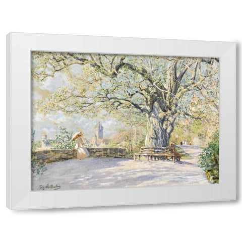 A view of Klingentor White Modern Wood Framed Art Print by Stoltenberg, Fritz
