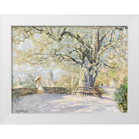 A view of Klingentor White Modern Wood Framed Art Print by Stoltenberg, Fritz