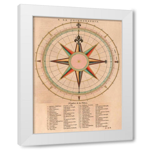 Nombre del los Vientos White Modern Wood Framed Art Print by Anonymous