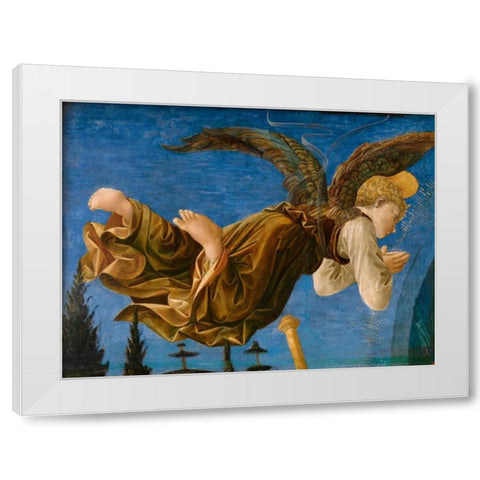 Angelo I White Modern Wood Framed Art Print by Pesellino, Francesco