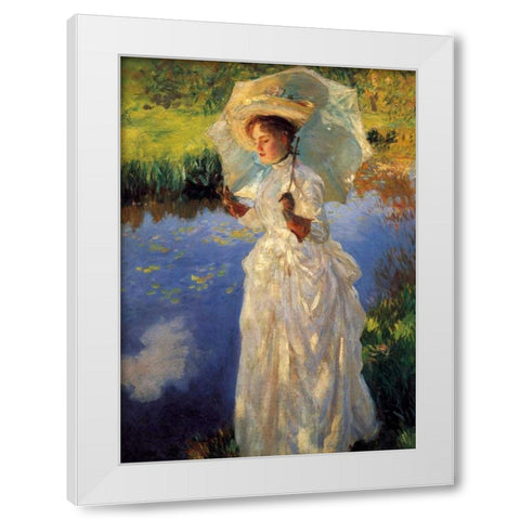 Morning walk White Modern Wood Framed Art Print by Singer Sargent, John