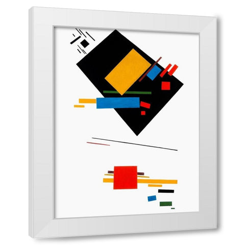 Suprematism White Modern Wood Framed Art Print by Kasimir, Malevich