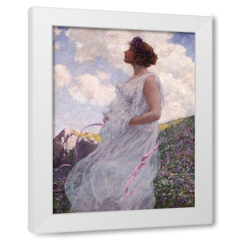 Calypso White Modern Wood Framed Art Print by George, Hitchcock