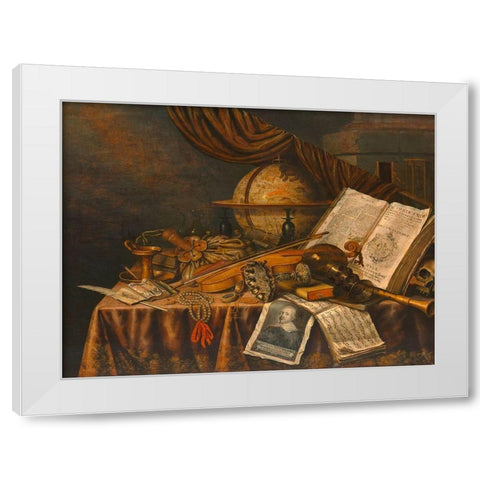 Still Life White Modern Wood Framed Art Print by Collier, Evert