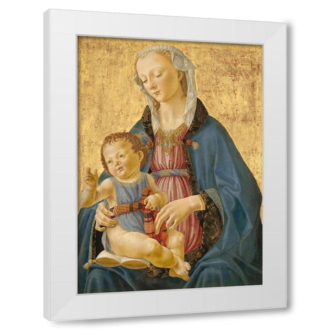 Madonna and Child White Modern Wood Framed Art Print by Ghirlandaio, Domenico